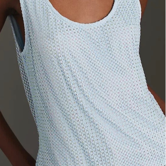 NWOT - Sunday in Brooklyn Rhinestone Mesh Tank - Picture 1 of 10